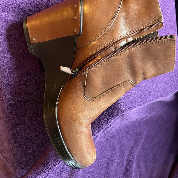 Dansk brown ankle boots, wedge heel size 40 (9 1/2) - Picture 3 of 9